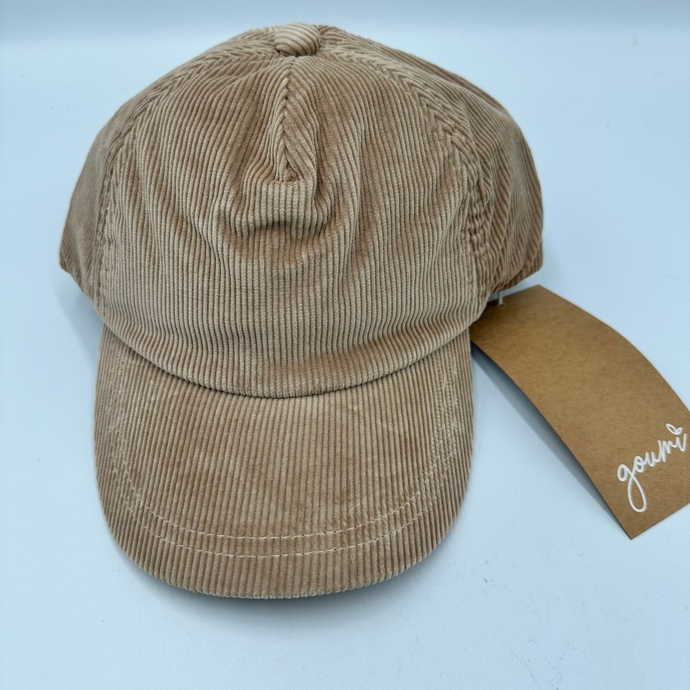 Goumi Corduroy Baseball Cap Kids 2-12Y Tan Adjustable Organic Sustainable Hat